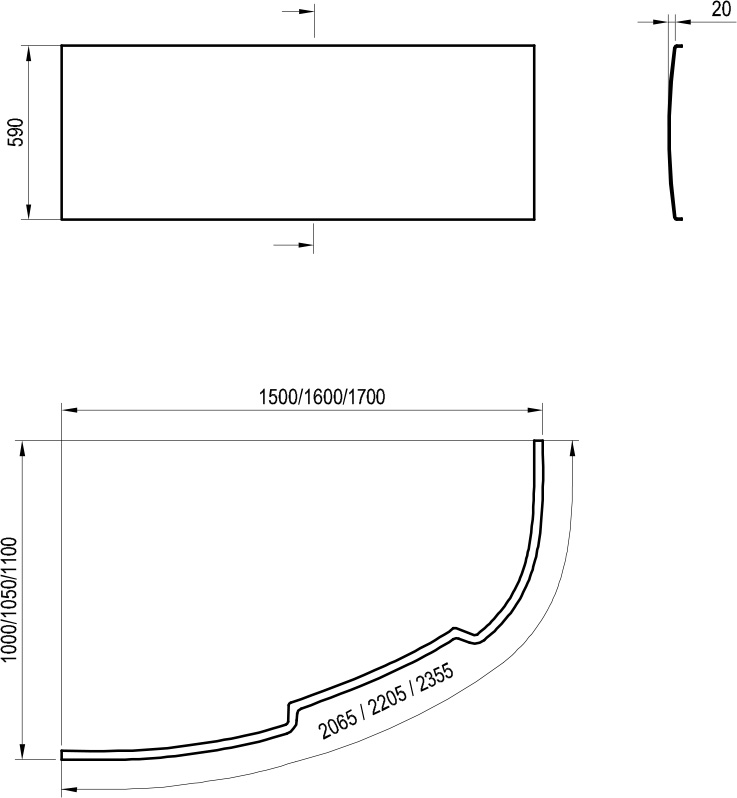 Panneau frontal Asymmetric 170 G/D