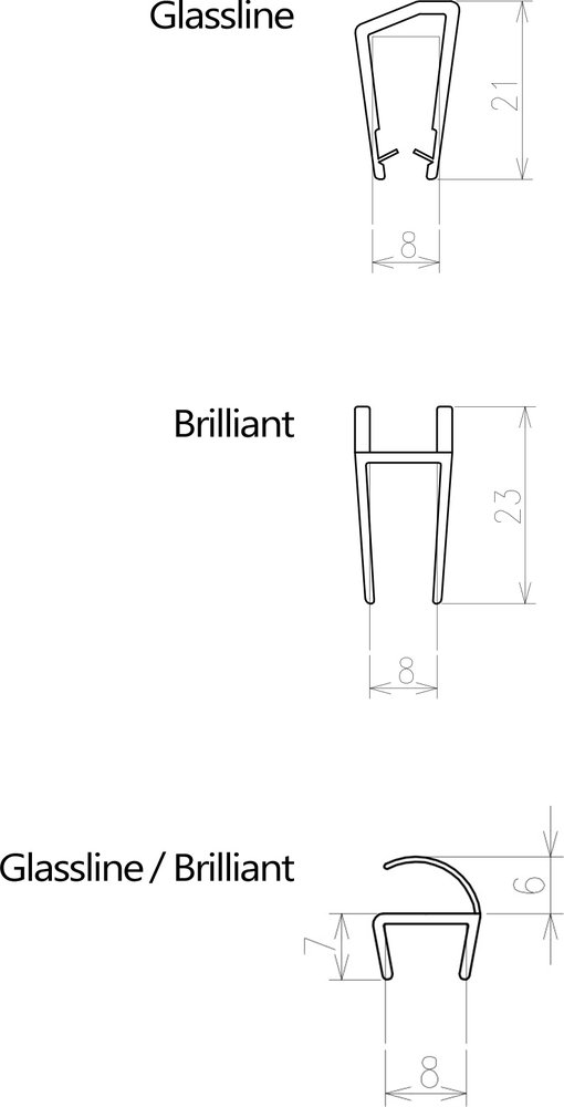 Joints verticaux Brilliant/GlassLine