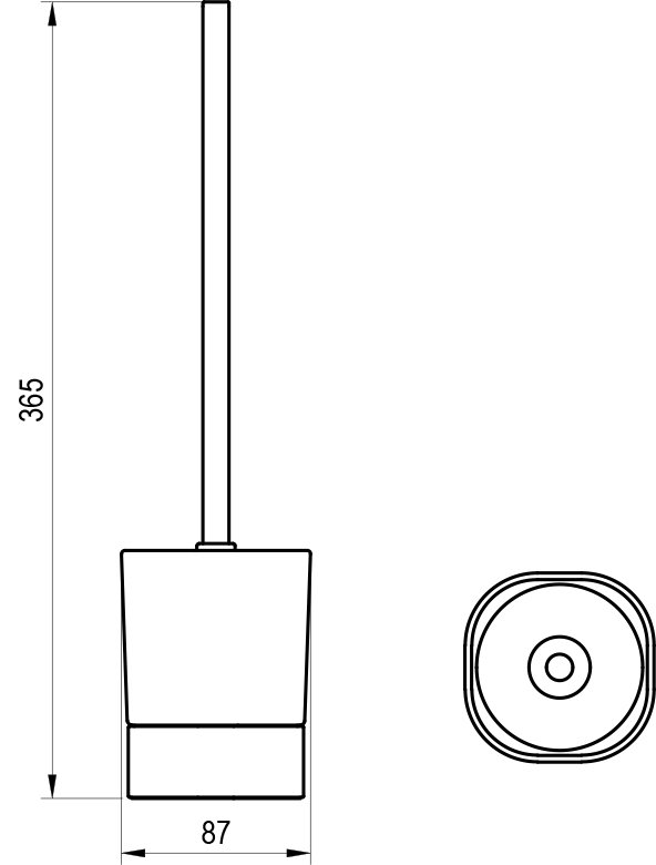 Brosse WC sur pied Chrome II