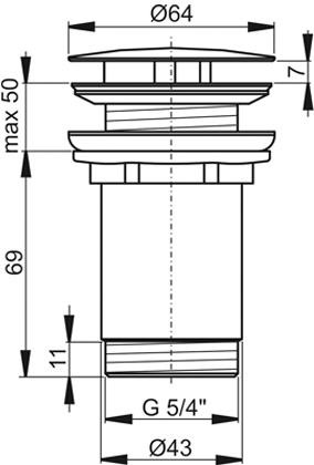 Bouchon de vidange de lavabo