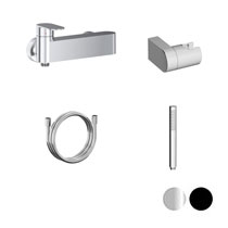 Mitigeur mural de douche Chrome II CR 032 avec set de douche