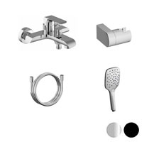 Mitigeur mural de baignoire Flat FL 022 avec set de douche