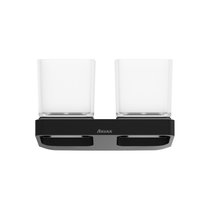 Porte-savon noir avec deux gobelets 10° black
