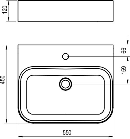 Lavabo en céramique Ceramic Slim Wall R