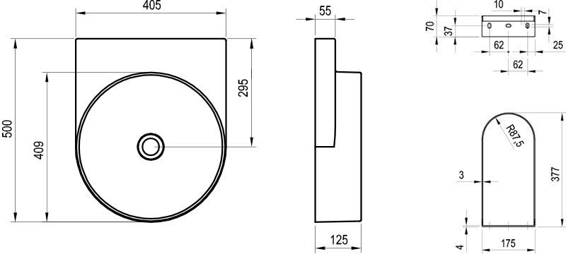 Lavabo Yard 400 sans trou